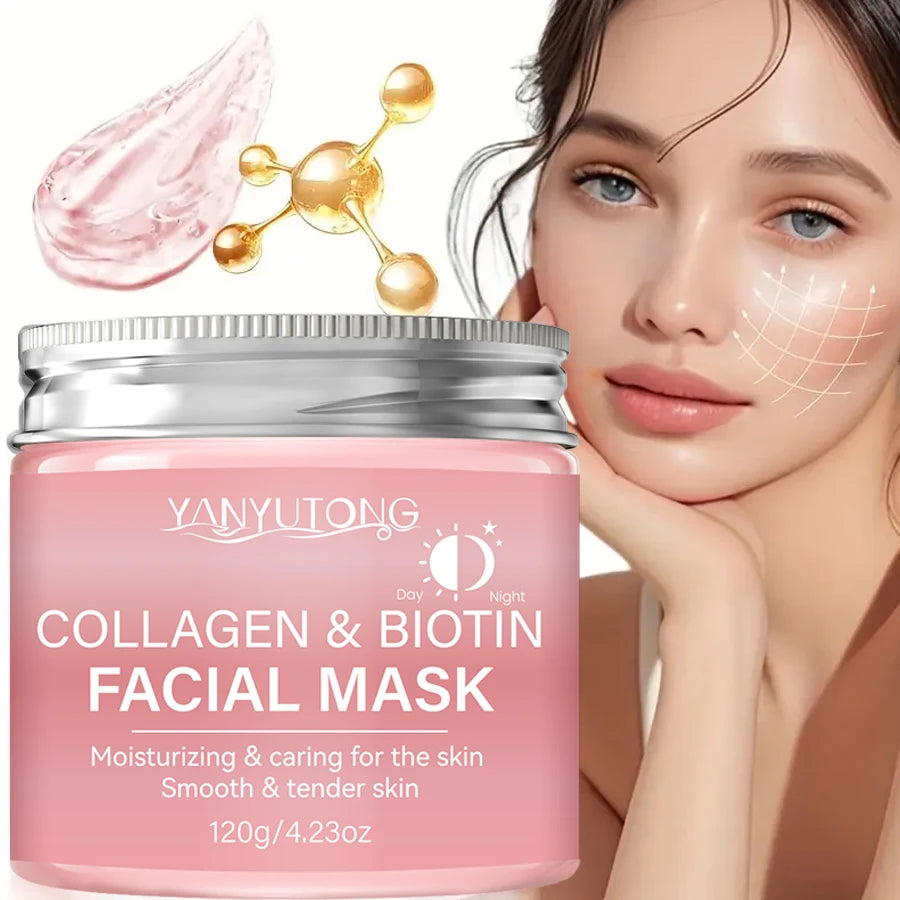 Collagen Biotin Peel Face Mask – Hydrating Cream 120g