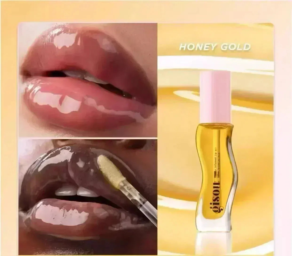 Body by Soreia GL Honey gold Gisou Glazed Lip Plump Oil