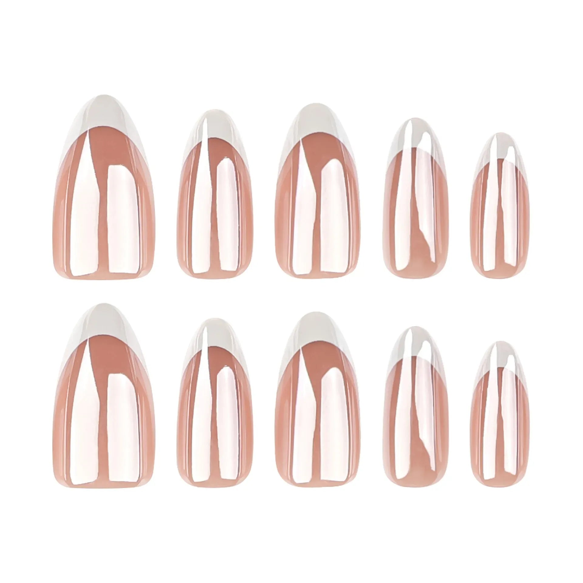 Body by Soreia Nude / JP3492 Minimalist French White Press-On Nails – 24pcs Set